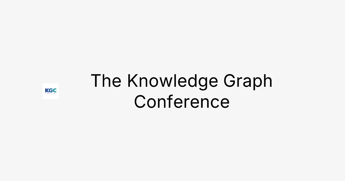 The Knowledge Graph Conference