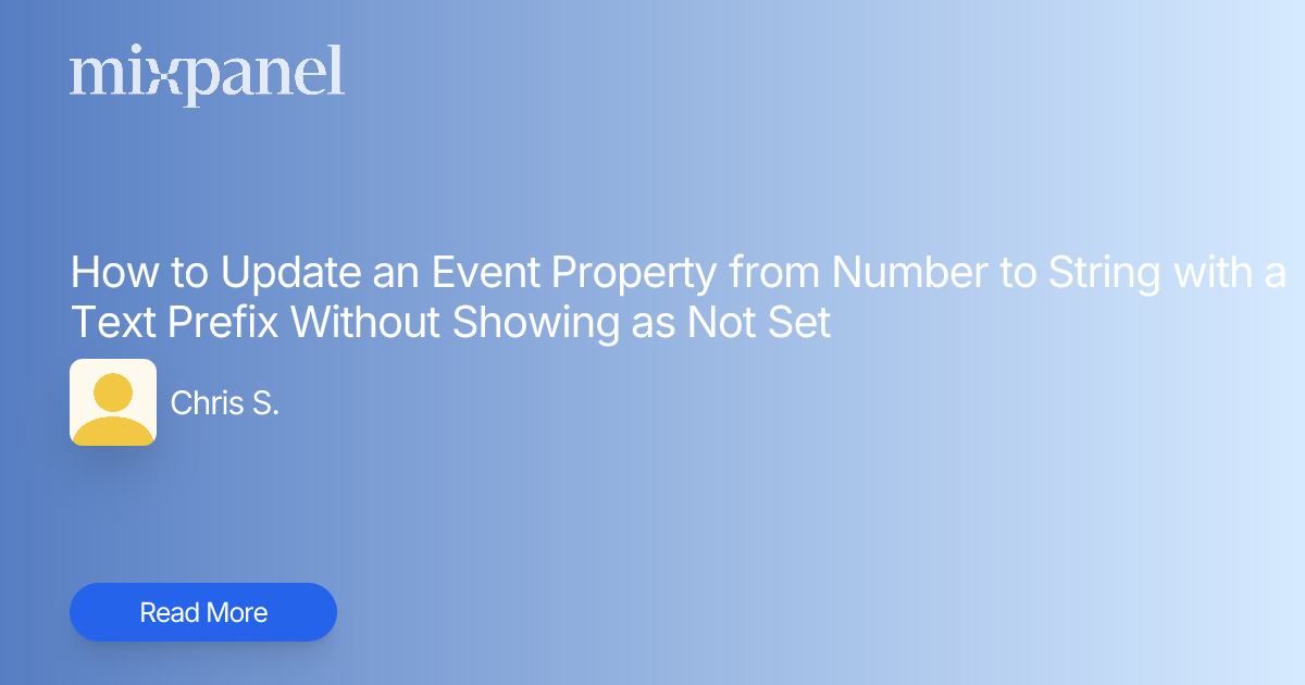 How to Update an Event Property from Number to String with a Text ...