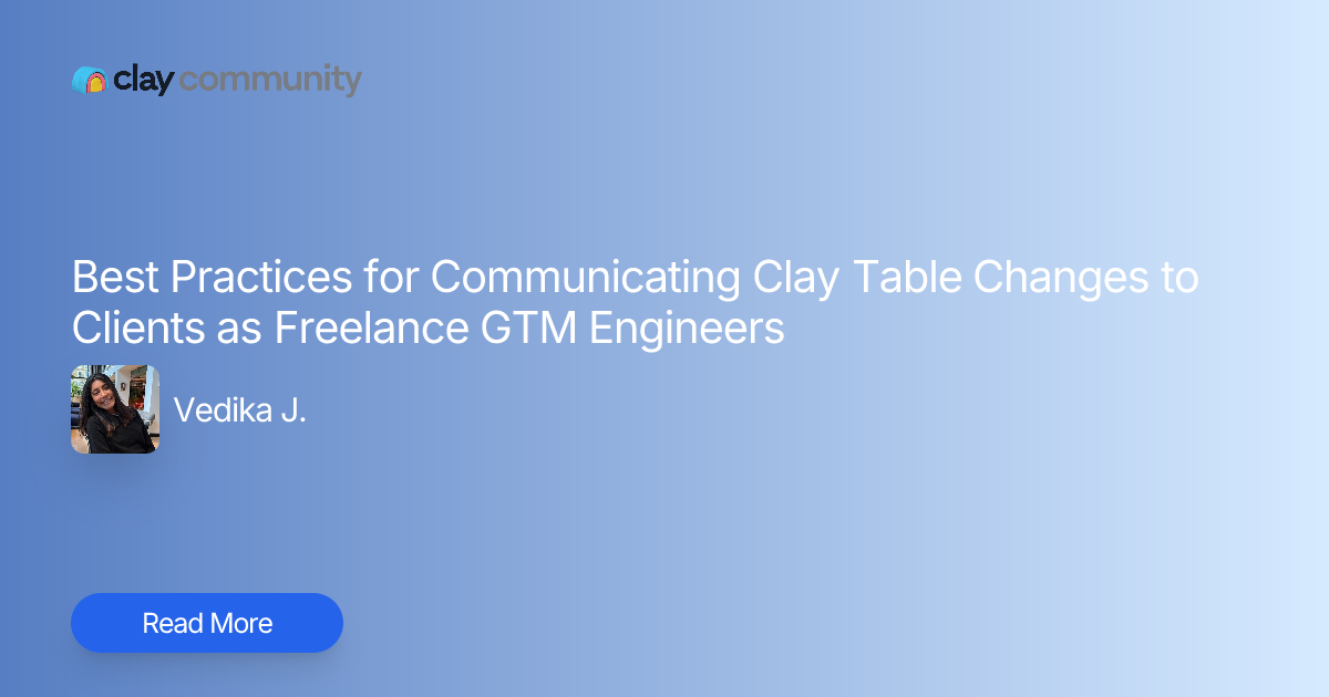 Best Practices for Communicating Clay Table Changes to Clients as ...
