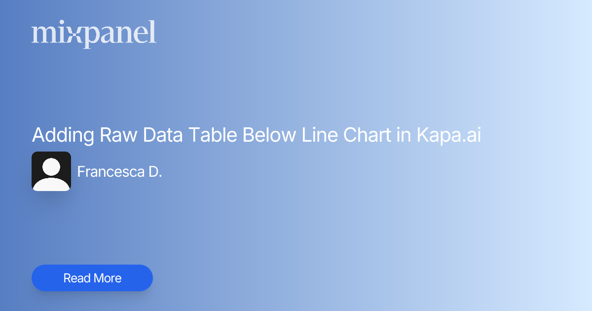 Adding Raw Data Table Below Line Chart in Kapa.ai | Mixpanel Community