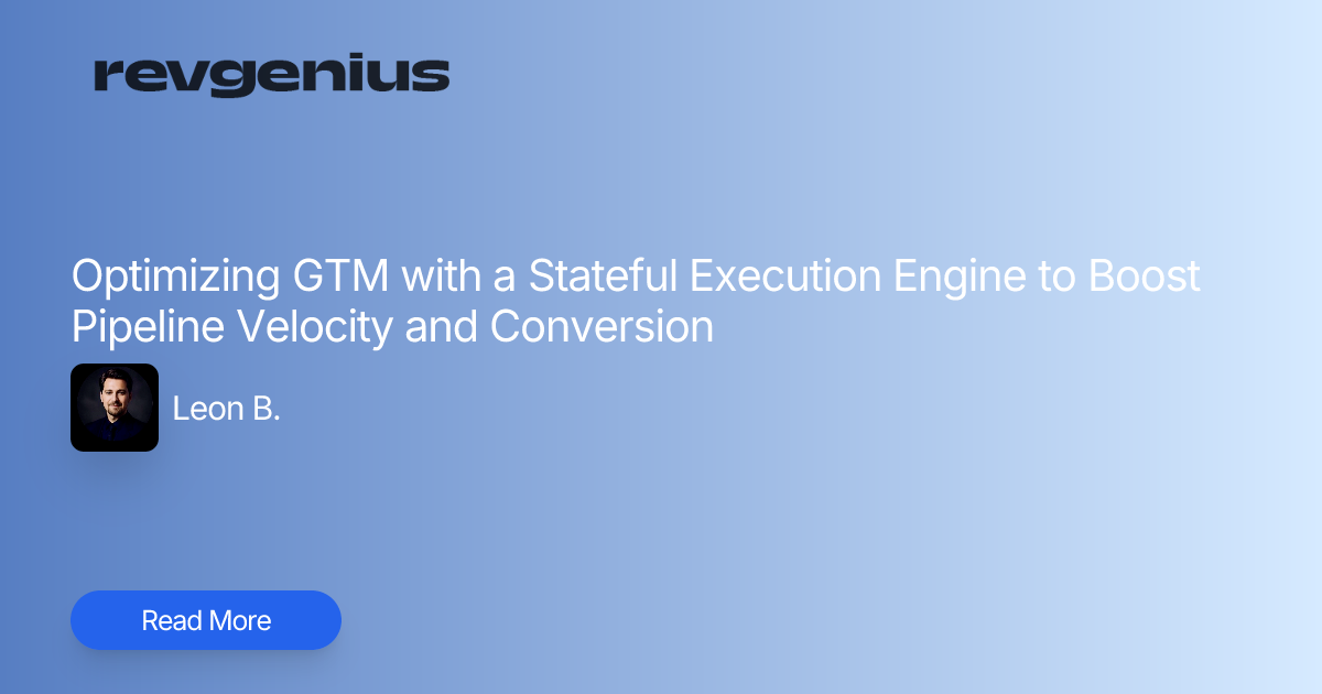 Optimizing GTM with a Stateful Execution Engine to Boost Pipeline ...