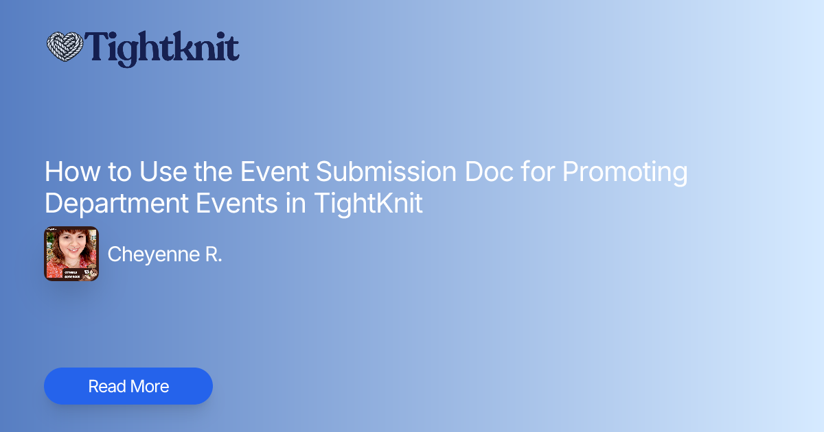 How to Use the Event Submission Doc for Promoting Department Events in ...