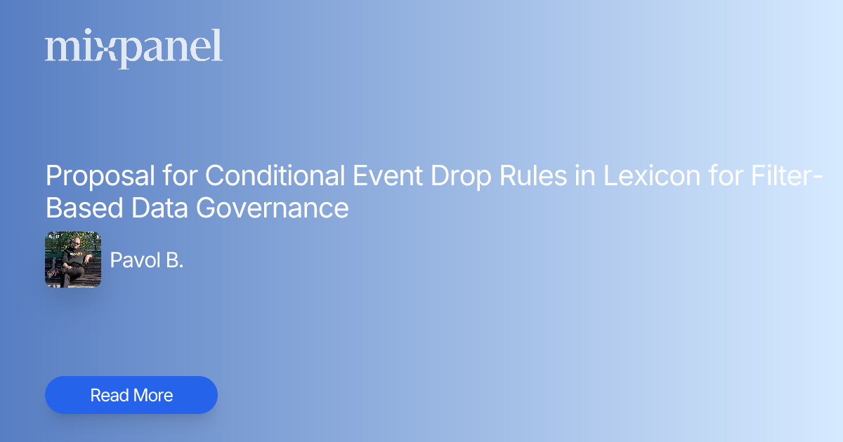 Proposal for Conditional Event Drop Rules in Lexicon for Filter-Based ...