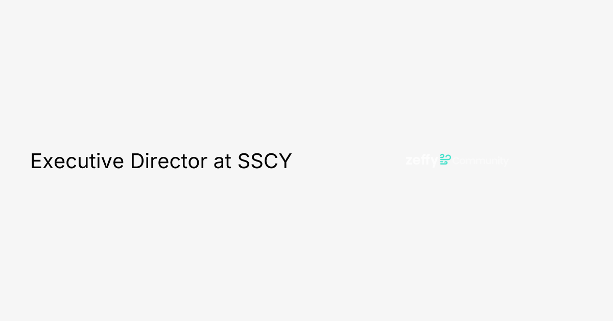 Executive Director at SSCY | Zeffy Community